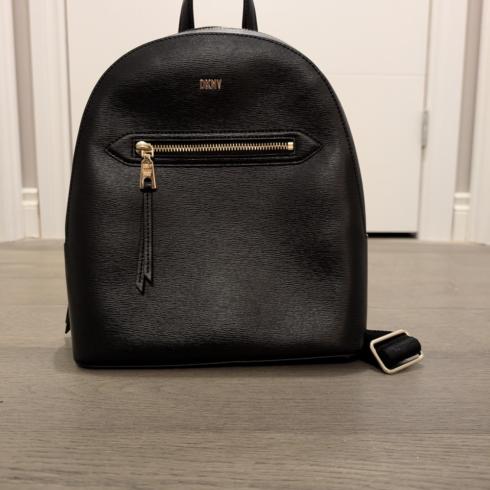 DKNY Black Textured Backpack